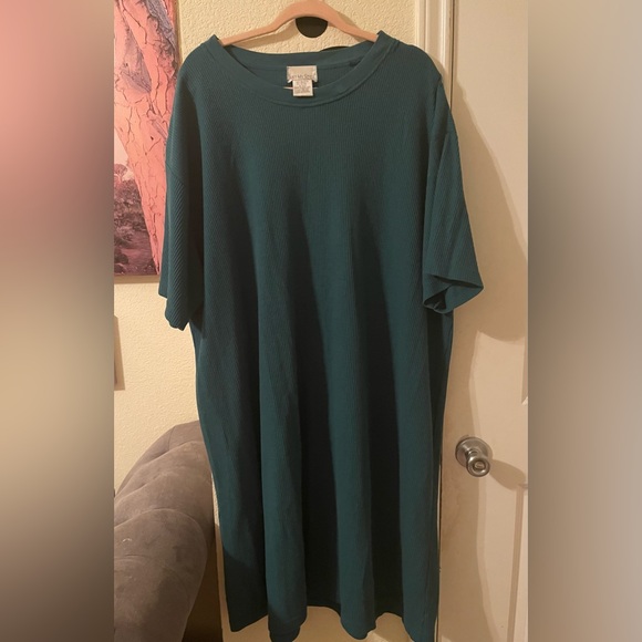 Just my Style Plus Size Womens thermal green midi dress size one size - Picture 1 of 11